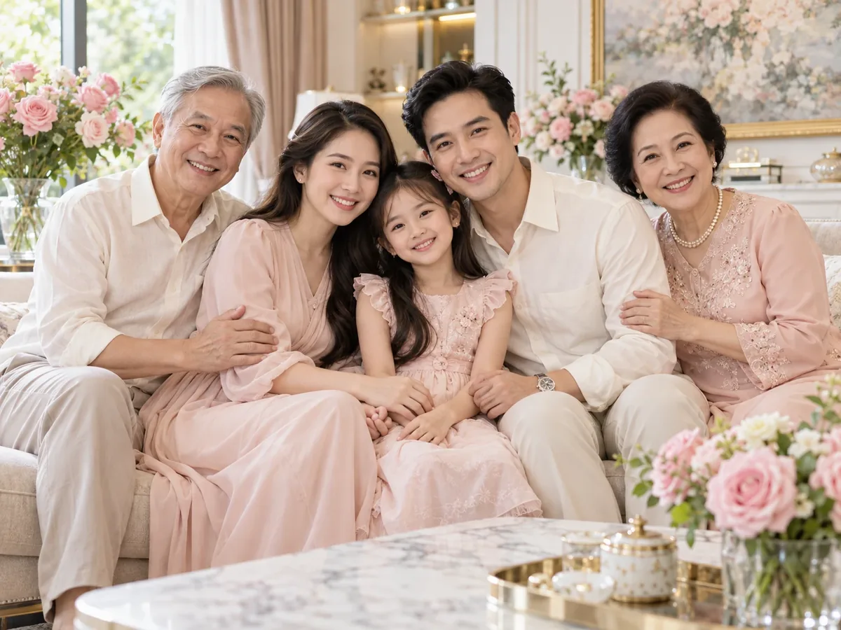 Ảnh gia đình tặng Mẹ