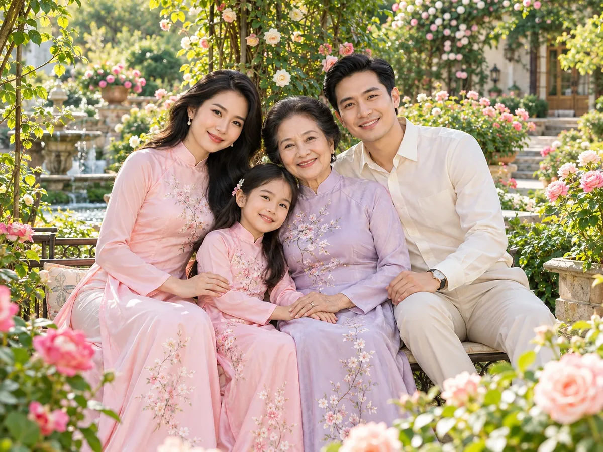 Sân vườn áo dài